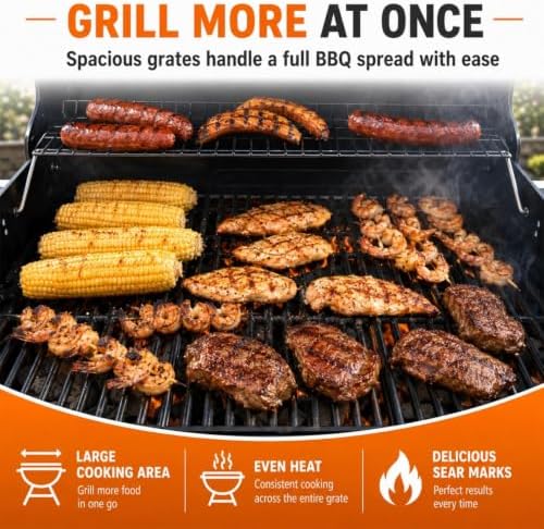 Hisencn Porcelain-Enameled Grill Grates for Char-Broil Advantage, 3-Pack - Image 6