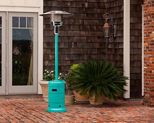 Fire Sense 61130 Patio Heater with Wheels, 48,000 BTU, Aqua Blue - Image 2