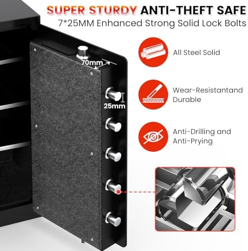 [7.8 Cuft] [ °] Fire Proof Safe for Home Documents - Image 6