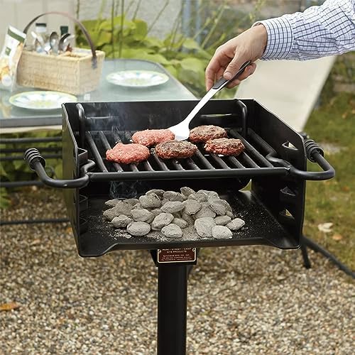 Pilot Rock Charcoal Grill - 360 Swivel Post, 3 Pack - Steel - Image 7