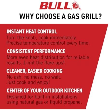 Bull Outdoor Products Lonestar 60,000 BTU Drop-In Grill Head – Stainless Steel, Natural Gas - Image 4
