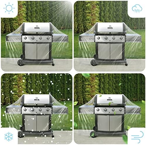 Hoolerry 60 Inch Clear BBQ Grill Barbecue Cover for Outdoor BBQ Grill - Image 7