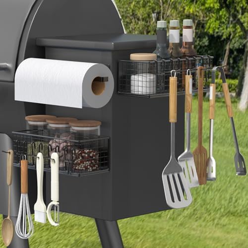 2 Set Magnetic Storage Bin with Paper Towel Holder for Traeger by viespe