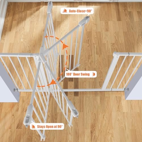 keny 29"-47.3" Extra Wide Baby Gate for Stairs, Auto Close Safety Dog Gate - Image 4