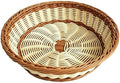 RT&BS Round Wicker Bread Basket, Round Wicker Fruit Basket, Woven Egg Baskets, Reusable Handwoven Storage Baskets for Living Room, Kitchen, Store, Restaurant, Outdoor, Party (Bicolor, M) by RT%26BS