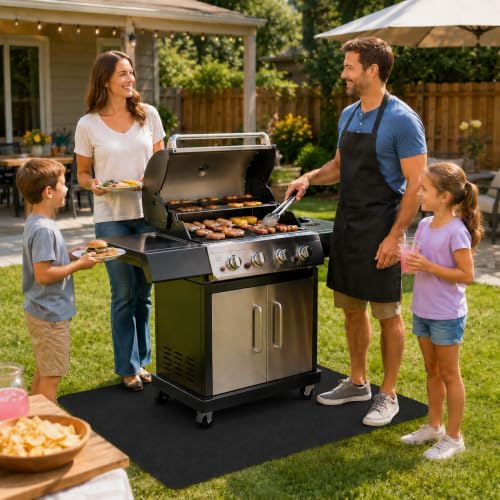 60 x40 Inch Under Grill Matt for Outdoor Grill Deck Protector - Image 4