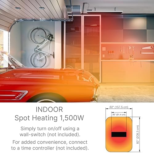 Dimplex DLW Wall/Ceiling Radiant Patio Heater - 1500W - Black, 120V - Image 6