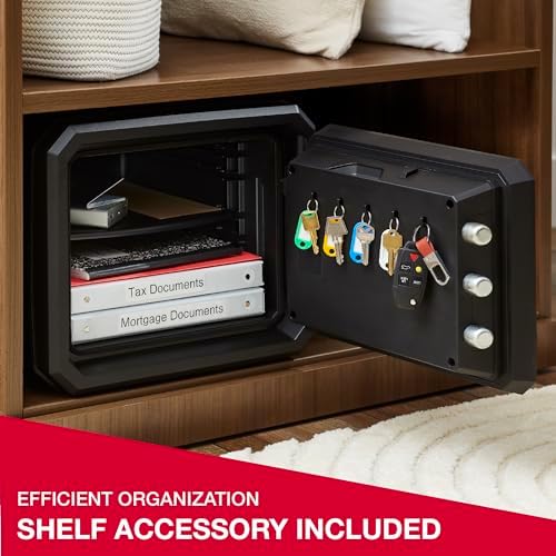 SentrySafe Fireproof and Waterproof Large Safe with Digital Keypad, Override Key, and Adjustable Shelf for Home, Dorm, or Office, 0.81 Cubic Feet, FPW082HSB - Image 6