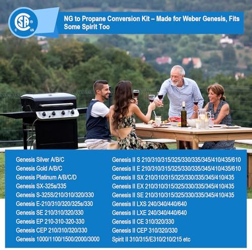 Natural Gas to Propane Conversion Kit for Weber Genesis,Genesis II,for Weber Spirit II 310/315/210–Includes 5FT Propane Regulator Hose for Weber Grills,14 Orifices (3 Sizes),3/8”Fittings and Tools. - Image 3
