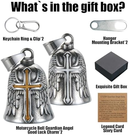 Motorcycle Bell Guardian Angel Gremlin Lucky Charm Gift For Riders - Image 6