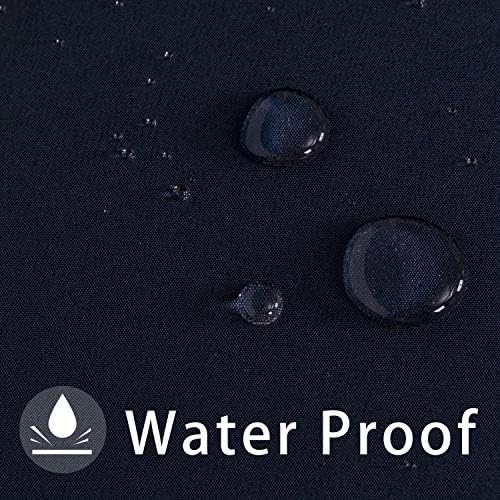 LUSHVIDA Rectangle Outdoor Tablecloth with Umbrella Hole 60x102 Inch Navy - Image 4