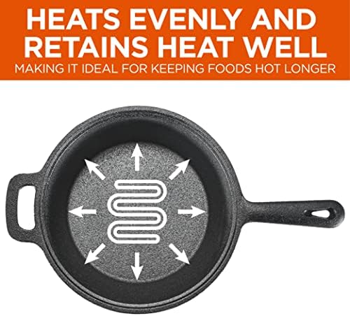Commercial Chef 2-Qt. Saucepan with Lid, Pre-Seasoned Cast Iron, CHCI20 - Image 6