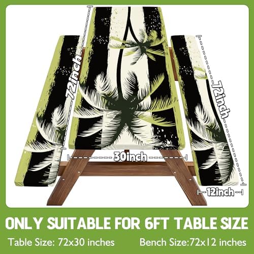 Picnic Table Cover with Bench Covers Tablecloth Glamping Essentials Gear Table Cloth Outdoor Summer Motorhome Cool Fun Unique Ideas Gifts for Camper Camping Lovers RV Owner Family Couple Men Male Dad - Image 2