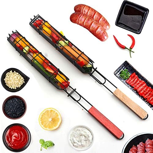 Kabob Grilling Baskets, BBQ Grill Accessories Set of 4 - Image 6