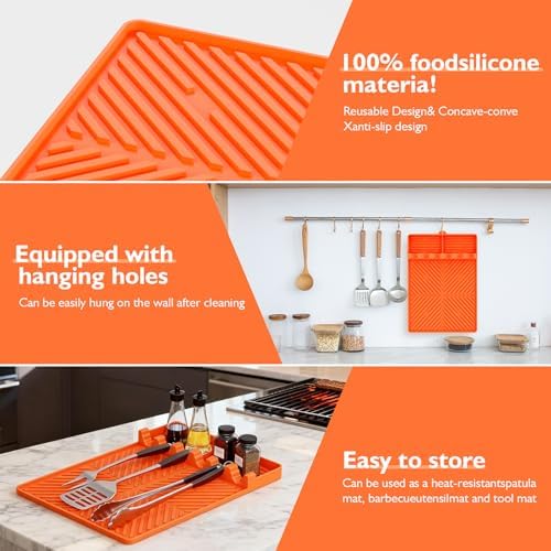 16”×11.5” Silicone Grill Mat for Blackstone Barbeque Grill Accessories - Image 5