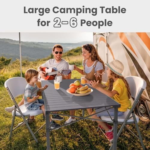 Join Nature 46.4" Large Camping Table for 2-6 People, Heavy Duty Foldable - Image 3