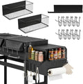3 Pack Magnetic Storage Bins for Traeger - Include 2 Baskets 1 rack 10 hooks - Accessories Suit for Ironwood 885, Pro Series 34, Pro Series 22, Pro D2 575, Pro 780, Ironwood 650 And Pit boss, Z-Grills by Unknown