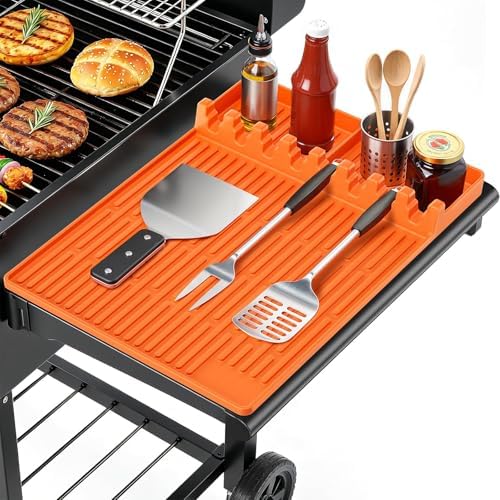 Halloween Silicone Grill Mat Compatible with Blackstone, Raised Edge,Orange by Unknown