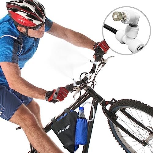 HAOWIN Portable Misting System with Rechargeable Water Pump, Foldable Bucket & Triangle Bag, DIY Mobile Misters for Outside Patio, Tent, Canopy, Golf Cart, Boat, Bike, Motorcycle, Camping, Hiking - Image 6