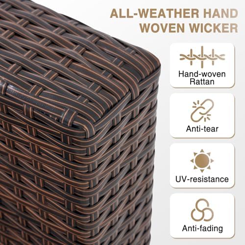 Aoxun Patio Furniture Sets, 7-Piece Outdoor Patio Furniture with Thick Cushions, Wicker Outdoor Conversation Set Sectional Sofa for Backyard, Poolside, Garden - Image 4