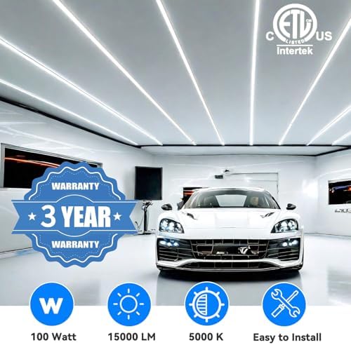 SHOPLED 8FT LED Shop Light 100W 15000LM 5000K ETL Certified 12-Pack - Image 2