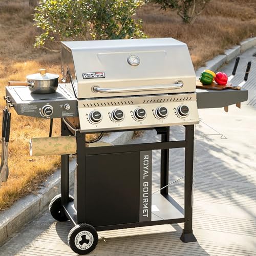 Royal Gourmet GA5406TS 5-Burner Gas Grill with Side Burner and Sear Burner - Image 2