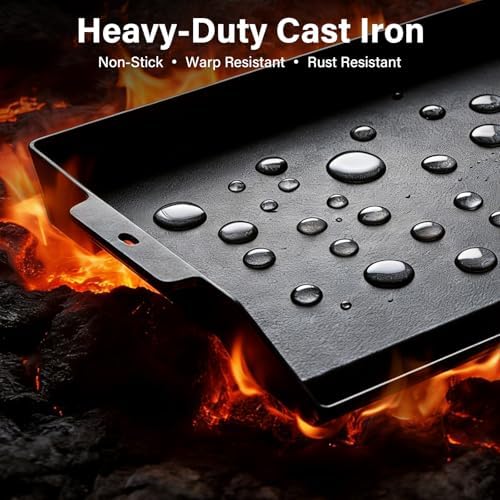 Cast Iron Griddle for Gas Grill Griddle 23" x 16" Flat Top for Stove Top - Image 3