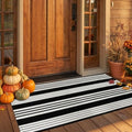 Black and White Outdoor Rug 24"x51" Fall Door Mat Welcome Mats Porch Rugs by OJIA