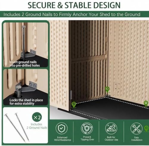Storage Shed Weather Resistant Resin Outdoor - Image 6