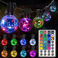 Ollny Outdoor String Lights, 30FT RGBW Color Changing Patio Lights Remote by Ollny