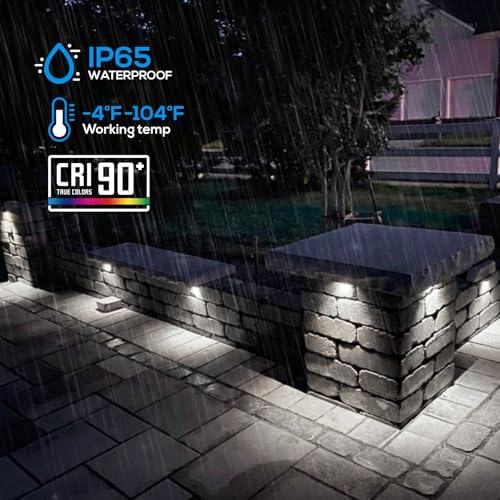 LEONLITE 8-Pack 4 Inch LED Hardscape Lighting, 1W/2W/3W, 5000K Daylight - Image 7