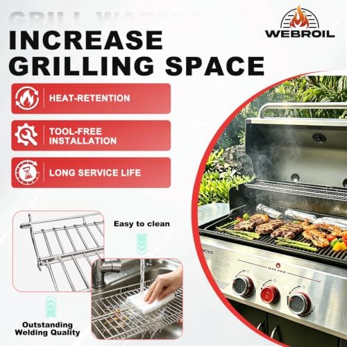 66044 Warming Rack for Weber GS4 Genesis II 300 Series E325 S335 Parts - Image 4