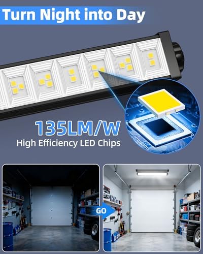 40W Shop Light for Garage, Plug in 5400LM with Switch+ 6.6FT Cord, 4 Pack - Image 4