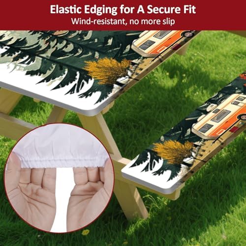 6ft 72in Picnic Table and Bench Cover, 3 Pack, RV Serenity - Image 4