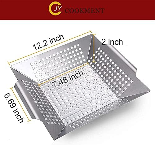 Grill Basket- Stainless Steel Grilling Basket for Indoor and Outdoor Use - Image 4