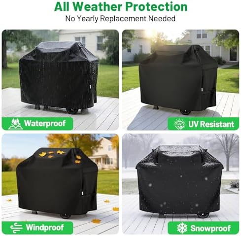 Heavy Duty Waterproof BBQ Gas Grill Cover for Outdoor, 60 Inch - Image 2