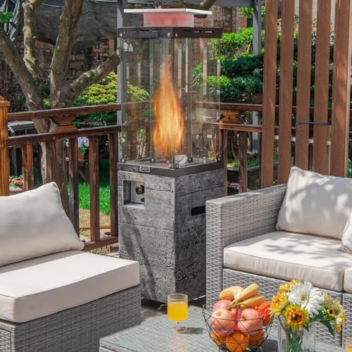 Tangkula 41,000 BTU Propane Patio Heater with Waterproof Cover (Grey) by TANGKULA