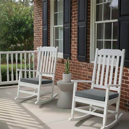Outdoor Chair Cushions, Set of 6, 19 x 19 Inch, Dark Grey - Image 2