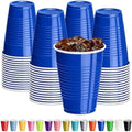 DecorRack Blue Plastic Cups, 12 oz Disposable Cups, Reusable Party Supplies (40 Count) by DecorRack