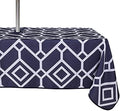LUSHVIDA Moroccan Outdoor Tablecloth with Umbrella Hole, 60x84 Inch Navy by LUSHVIDA