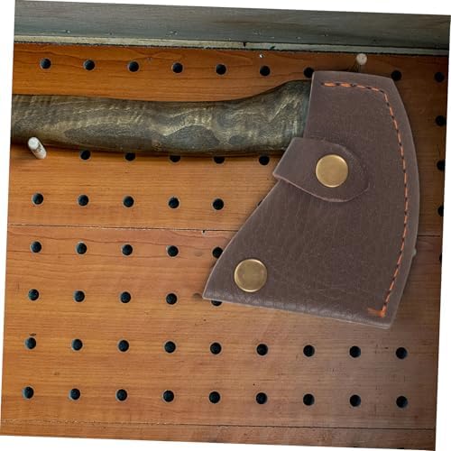 Portable Hatchet Cover PU Sleeve for Axes and Hatchets Brown - Image 5