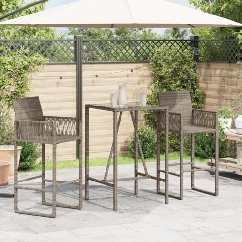 Outdoor Tables Bar Table, Exterior Deck Mesa - Grey Patio Table for Dining, Garden, Backyard, Kitchen, Balcony, Outside Furniture (27.6 x 27.6 x 43.3 in) - Image 3