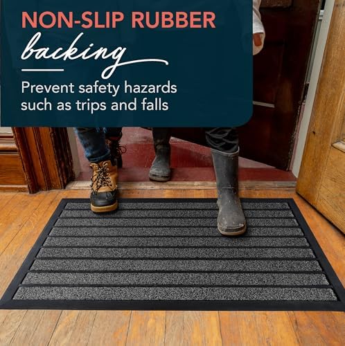 ubdyo Extra Durable Door Mat Outside Entrance (32" x 20", Bright Grey) - Image 5