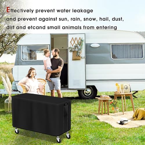 Outdoor Cart Cover for ELAFROS 550 lbs 2 Tier Plastic Utility Cart - Image 2
