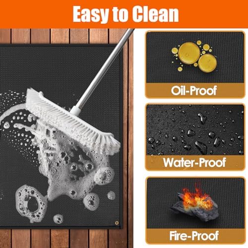 Large Under Grill Mats for Outdoor Grill Deck Protector, 90 x 48 x 0.02in - Image 4