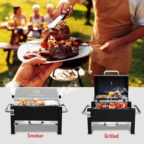 Portable Charcoal Grill, Outdoor Tabletop Charcoal Grill for Camping - Image 2