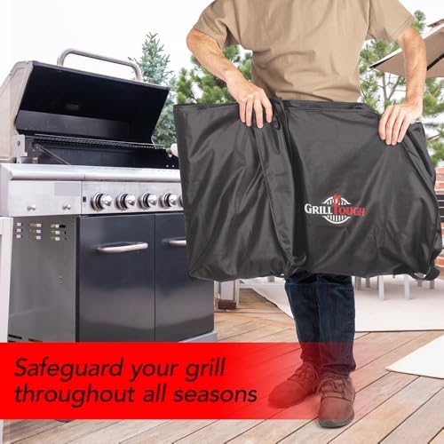 GrillTough Heavy Duty BBQ Grill Cover for Outdoor Grill, 64 Inch Charcoal - Image 6
