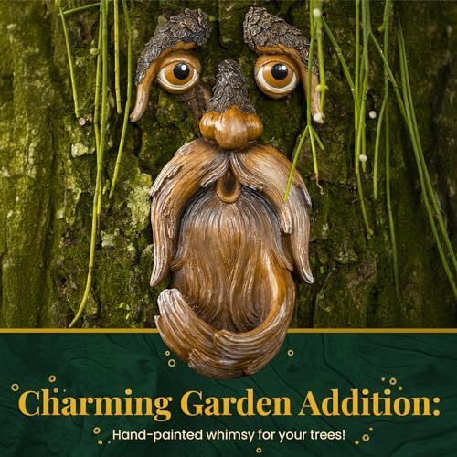 Tree Poetry Tree Faces Decor Outdoor – Bird Feeder, Weatherproof Resin - Image 2