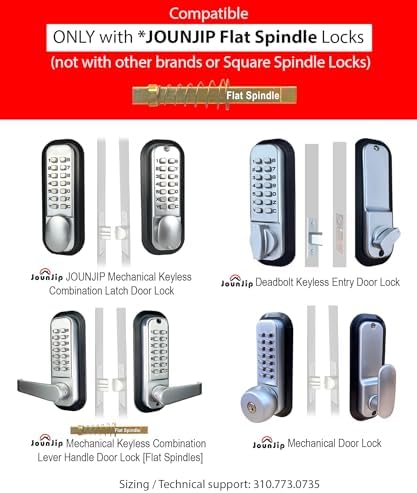 Flat Spindle Thick Door Extension Kit for Mechanical Locks & Deadbolt Locks - Image 3