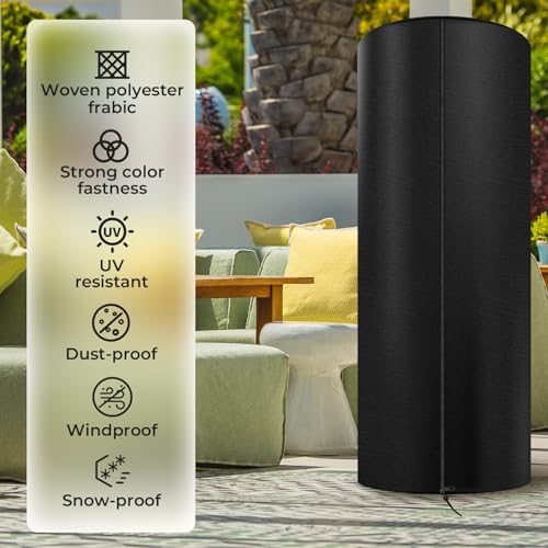LPG Patio Heaters Cover, Cylinder Tower Patio Heater Covers, Heavy-duty and Weather-resistant Oxford Fabric, Waterproof, Dust-proof, Snow-proof, Windproof, with Zipper and Storage Bag - Image 3